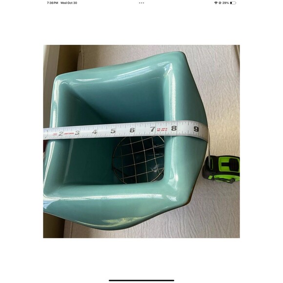 Southern Living At Home Tuscan Robin’s Egg Blue 9” Vase With Stem Separator - Picture 9 of 12